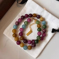 100% Natural Colorful Tourmaline Stone 14K Gold Filled Female Beads Chain Necklace Jewelry For Women Birthday Gifts Cheap