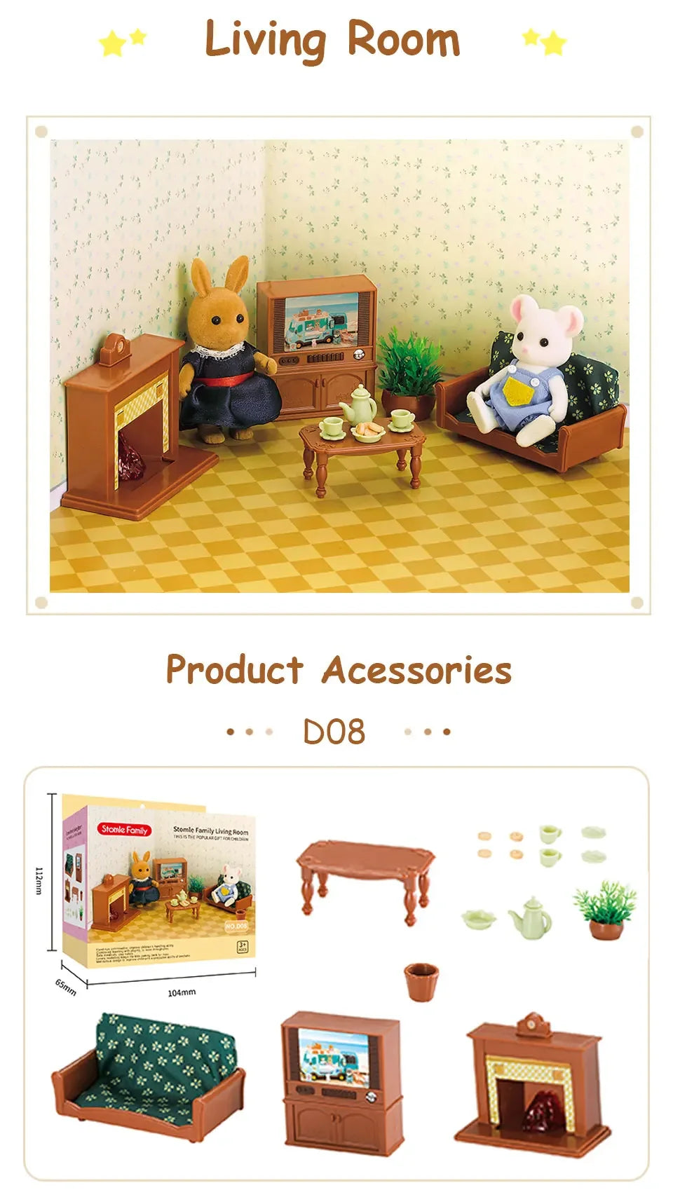 Toys Doll Forest Family Montessori Kitchen Miniature Doll House 1/12 Toy Kitchen Accessories Dollhouse Furniture Toys for Girls