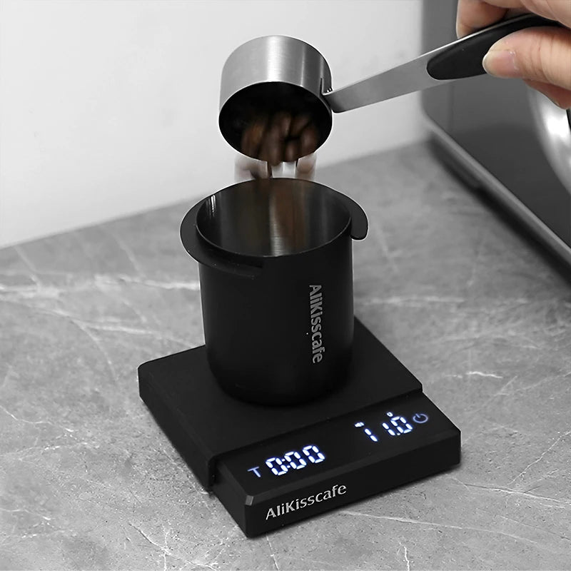 AliKisscafe Coffee Scale Digital Weight Electronic Kitchen Measuring Scales 0.1g High Precision Espresso Accessory Barista Tool