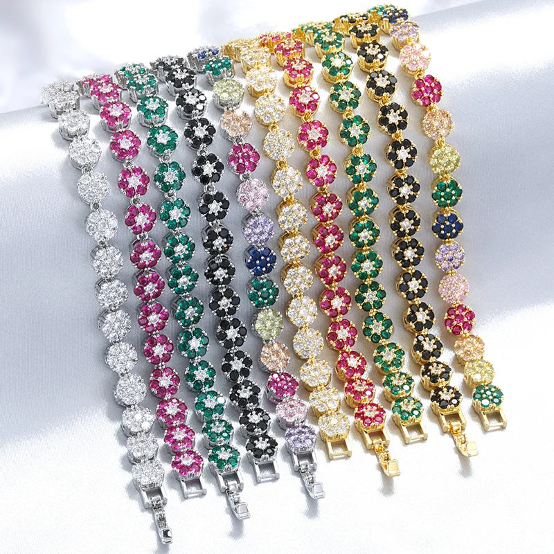 ZHUKOU Summer Dopamine Series Vibrant Colorful Flower Necklace Bracelet Wholesale:VL526 VL527