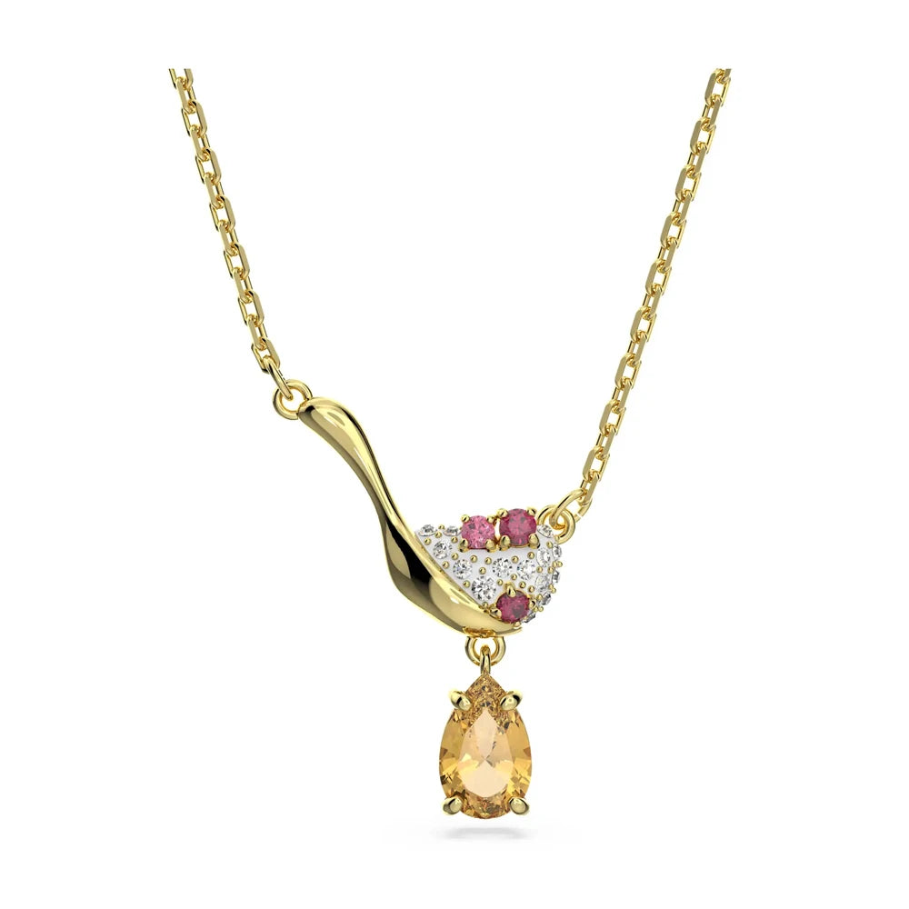 2026 New High-Quality Colorful Candy Butterfly Crystal Star Dancing Heart Double-Layer Simple Necklace - Valentine's Day Gift