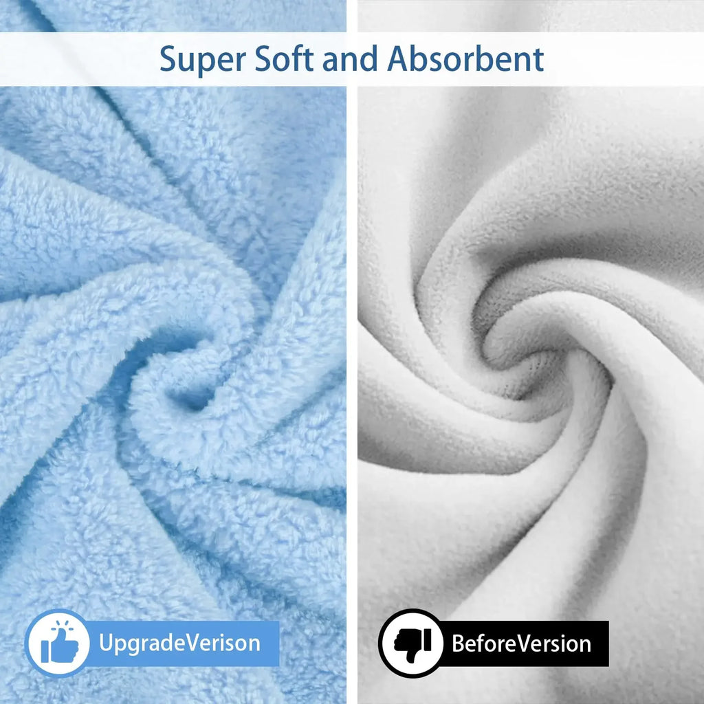 Pet Bathrobe for Dogs and Cats Super Absorbent Pet Dog Bath Towel Hooded Coat Adjustable Collar and Belly StrapXS To L