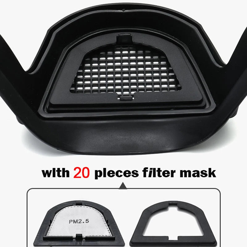 Transparent Full Face Protector Shield Reusable Kitchen Splash Protection Mask Anti-fog Windproof Dustproof Mask With Filters