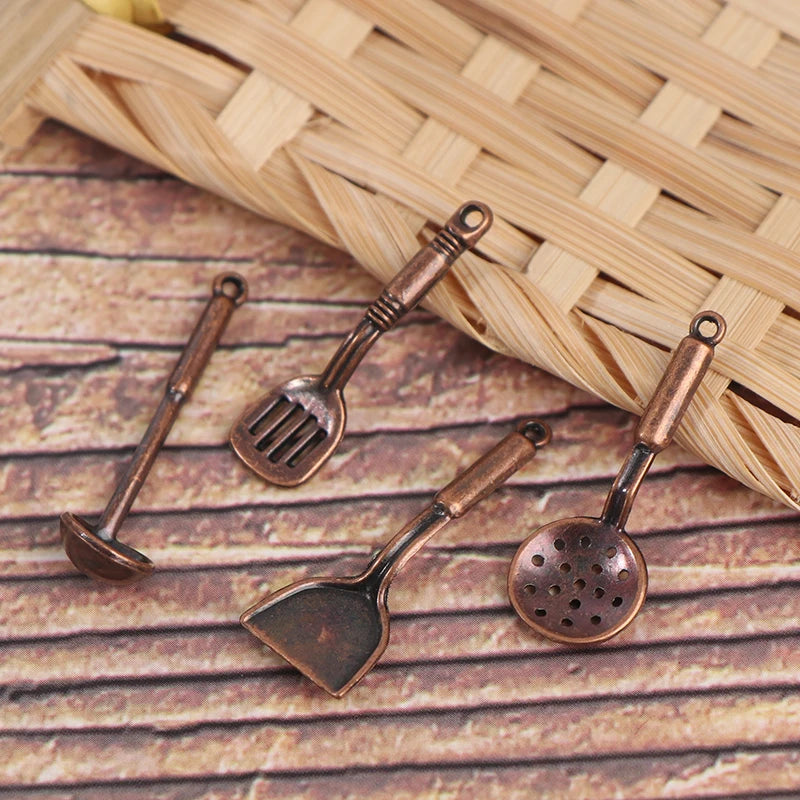 1/12 Dollhouse Miniature Accessories Mini Shovel Soup Spoon Storage Holder Simulation Furniture Kitchen Utensils For Decoration