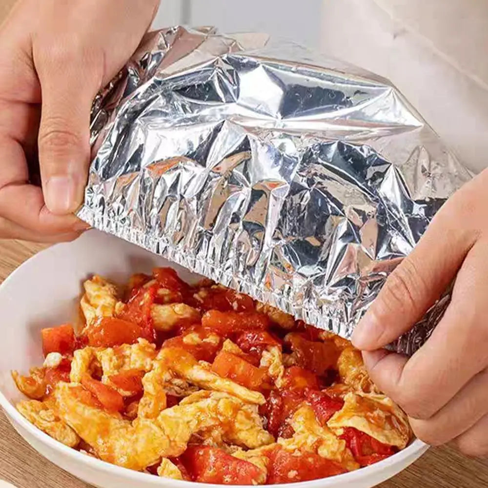 Aluminum Foil Keep Warm Covers Dining Table Food Preservation Cover Microwave Oven Heating Waterproof Oil Proof Kitchen Tools