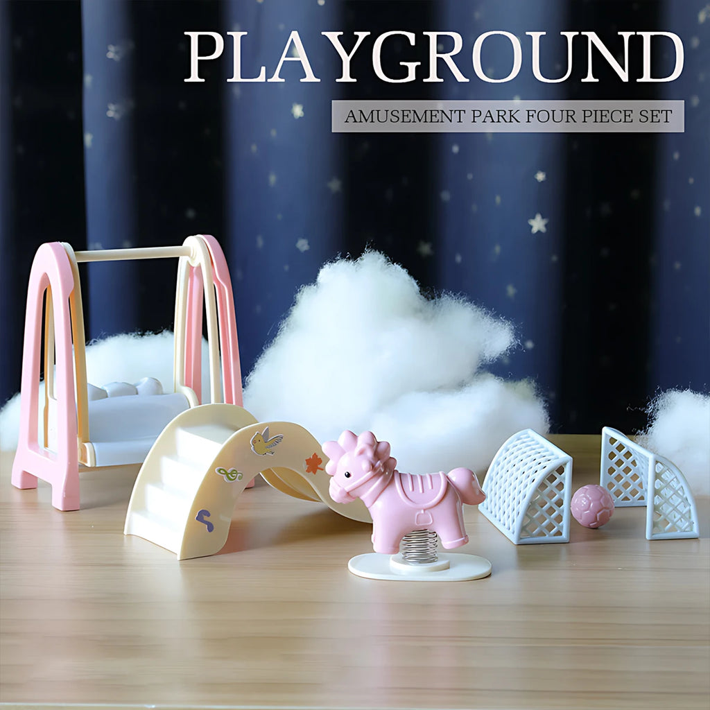 1:12 Miniature Furniture Forest Family Kitchen Toy Dining Table Dollhouse Accessories Bathroom Pretend Play For Girl Gifts Toys
