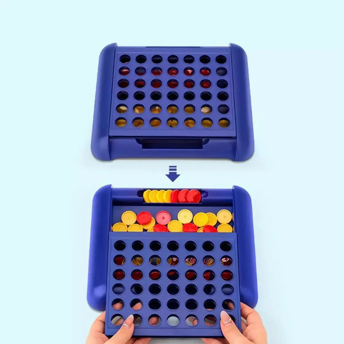 1PCS Four-In-A-Row Chess Connection Classic Family Board Game, Fun Educational Toy for Kids Aged 3+, Gift Box Packaging