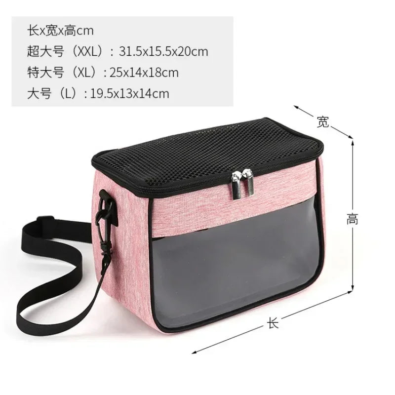 Portable Small Pet Travel Bag Breathable Animal Carrier Bag Rabbit Hamster Hedgehog Ferret Outdoor Inclined Shoulder Bag