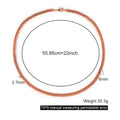 Vinterly Cuban Chain Long Necklace for Men Women Red Copper Adjustable 20/22 Inch Twisted Necklaces Anti-scratch Chain Jewelry