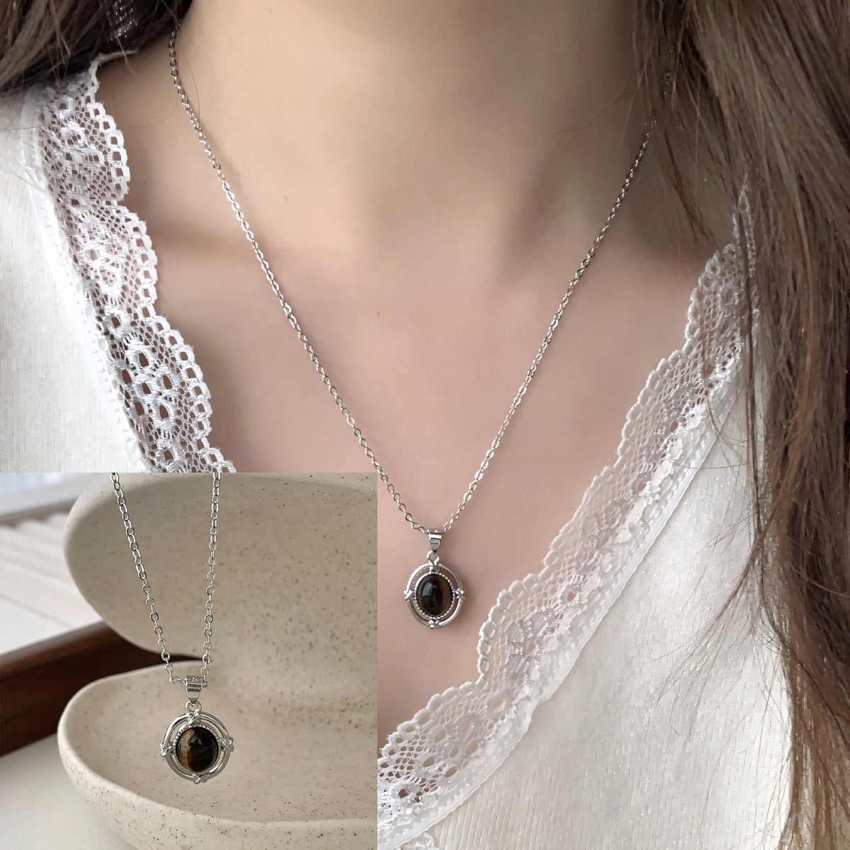 VENTFILLE 925 Sterling Silver Bead Geometry Necklace for Women Girl Korean Design Versatile Choker Jewelry Dropship Wholesale