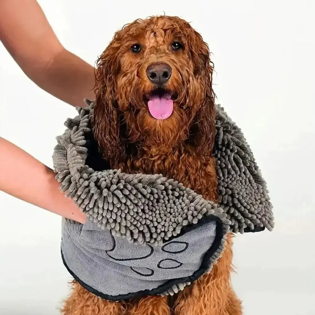 Quick Dry Pet Towel Soft Dog Bath Robe Towel Super Absorbent Cat Bath Towel Convenient Pet Cleaning Washcloth Dog Accessories