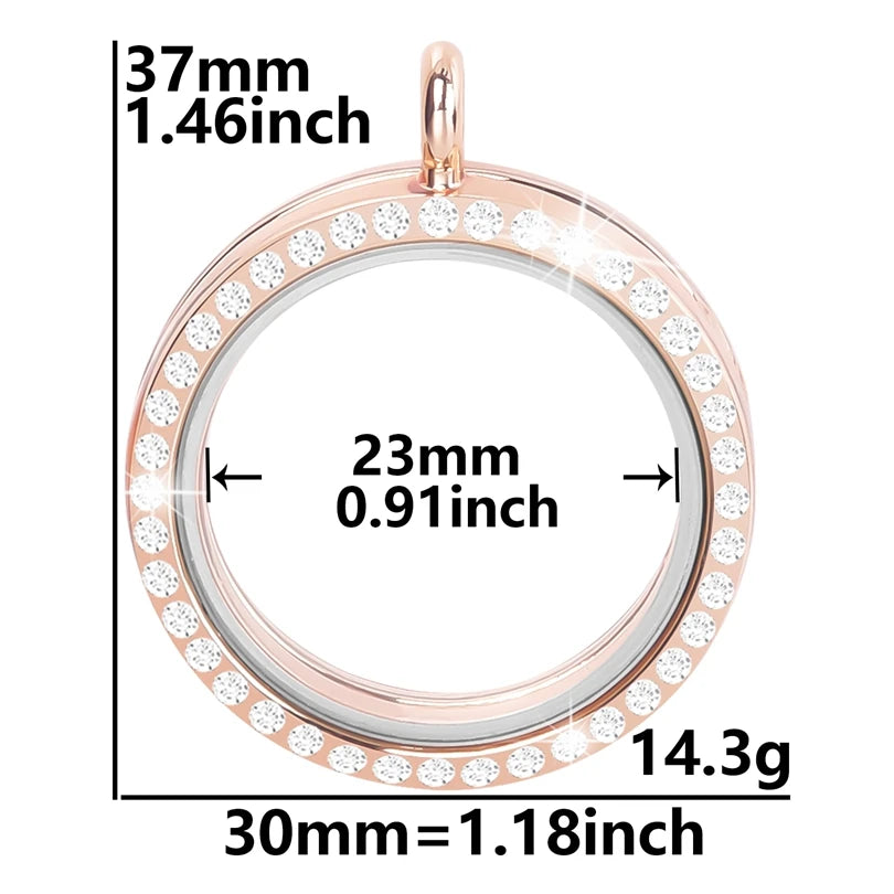 10Pcs/Lot Openable Round Living Reliquary Picture Locket Pendant Glass Floating Cremation Urn Medaillon Colgantes Jewelry Making