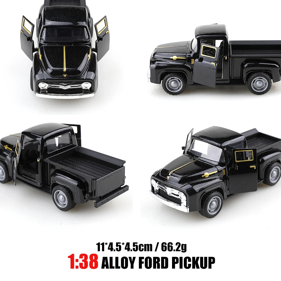 (bagged)1:38 Classical FORD F100 Pickup, Alloy Model Car, Simulated vehicle, children alloy car, boy's toy model, car ornaments