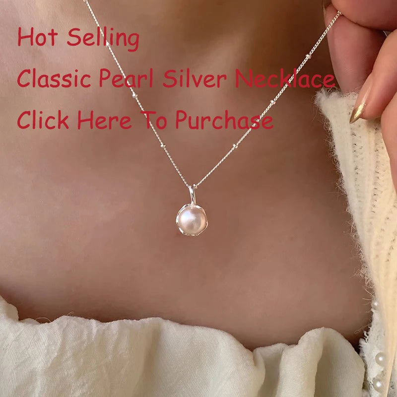 925 Sterling Silver Necklace Black Beads Square Irregular Punk Geometric for Women Girl Jewelry Gift Dropshipping Wholesale