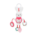 Cartoon Animal Plush Baby Hanging Rattle Toy with Teether Crinkle Paper Infant Soothing Doll Sensory Stroller & Crib Toy