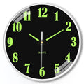 Modern Unique Luminous Plastic Glass Wall Clock, 8-16 Inch Modern Round Silent Luminous Wall Clock, AA Battery Powered, Suitable