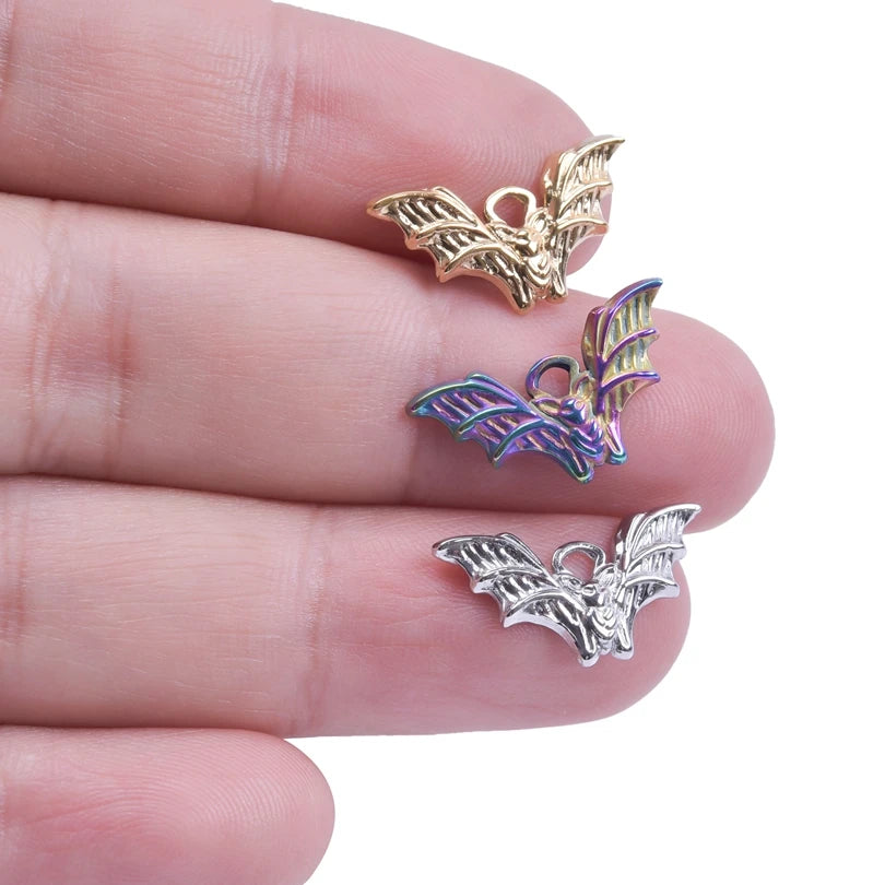 10PCS Ancient Egyptian Scarab Beetle Pendants Charms Stainless Steel Dragonfly Butterfly Pendant for Jewelry Making DIY Necklace
