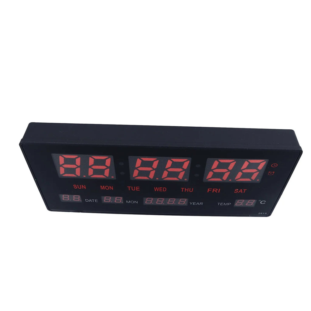 LED Digital Clock Large Digital Wall Clock Hourly Chime Function Backlight Calendar Digital Clock