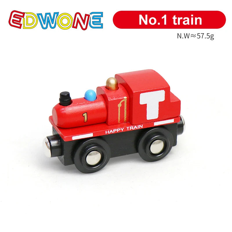 1pcs Magnetic Train Toys Wooden Train Locomotive Car Truck Railway Accessories Fit for Wooden Tracks Toys Gifts