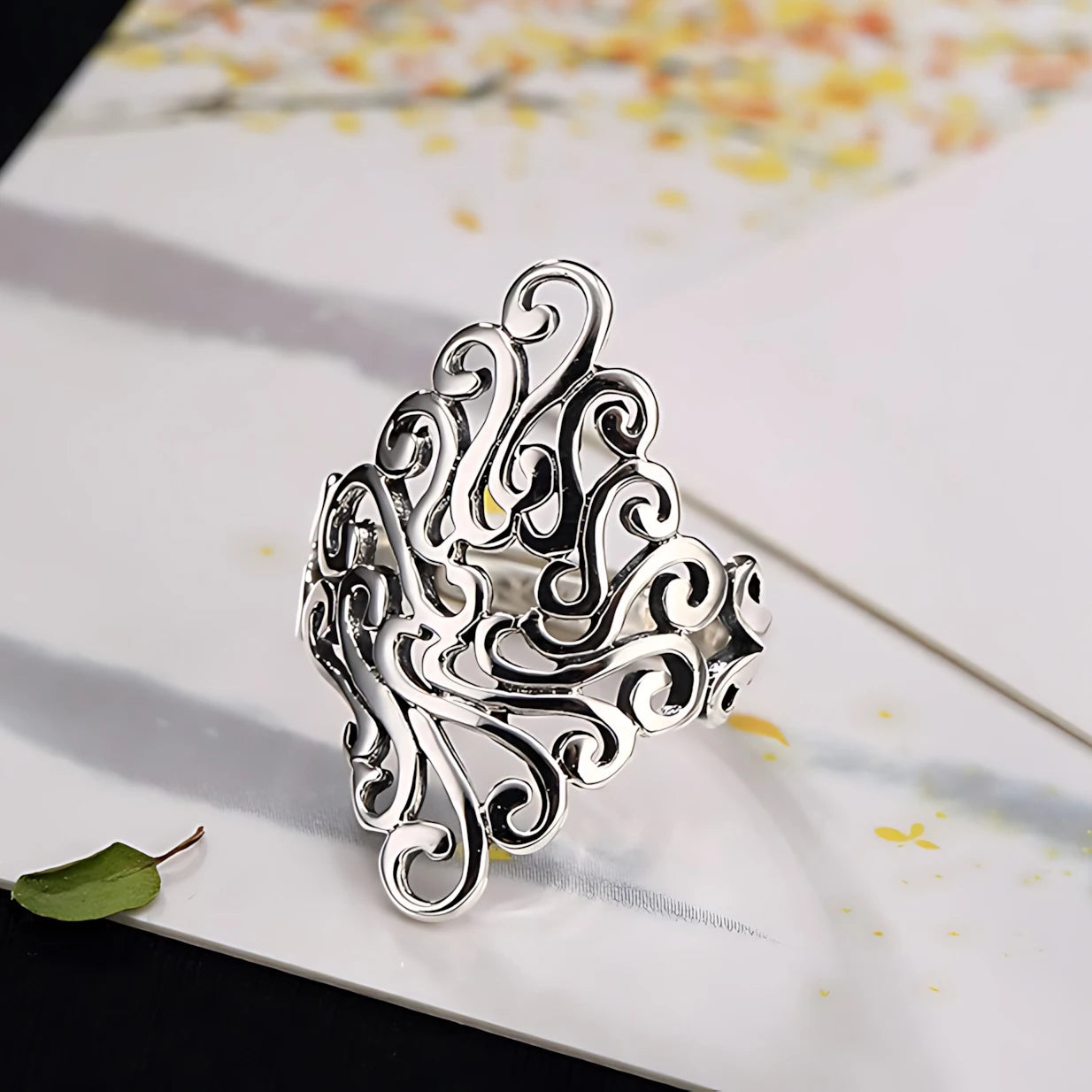 925 Sterling Silver Rings for Women Couple Minimalist Handmade Simple BIg Ring Party Jewelry Gift Prevent Allergy