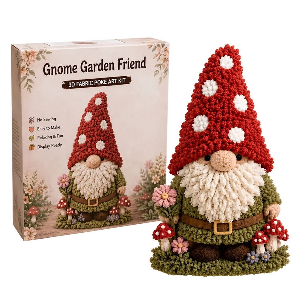 DIY Gnome Craft Kit 3D Fabric Art No Sewing Seasonal Decoration Holiday Gnome Figurine Display Adult