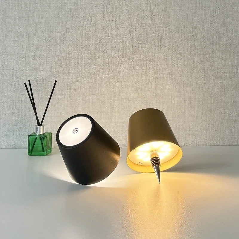 AITHEA Wireless LED Wine Bottle Light Rechargeable Vases Table Lamp Touch Switch Night Light for Cafe Bar Club Restaurant Decor