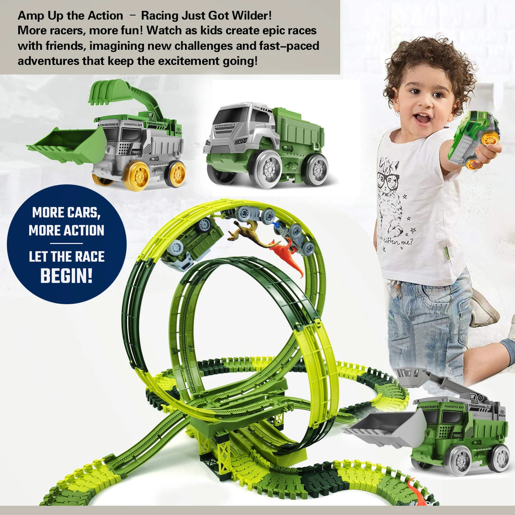 Replacement Cars for Tracks - Extra Race Car Accessories for Dinosaur Race Track & Train Toy Gift - for Kids Boys and Girls Toys