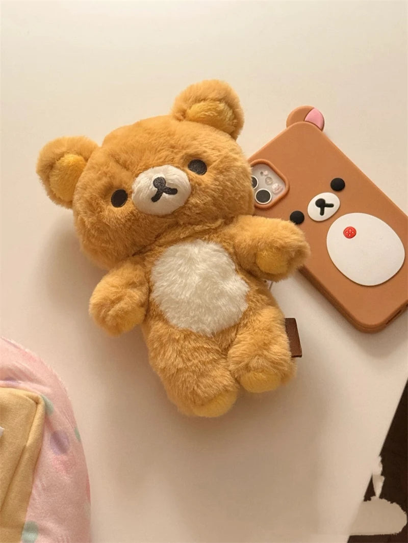 20cm Cute Rilakkuma Korilakkuma Plush Toy Japanese Style Brown White Bear Stuffed Animals Adorable Birthday Gift for Girl