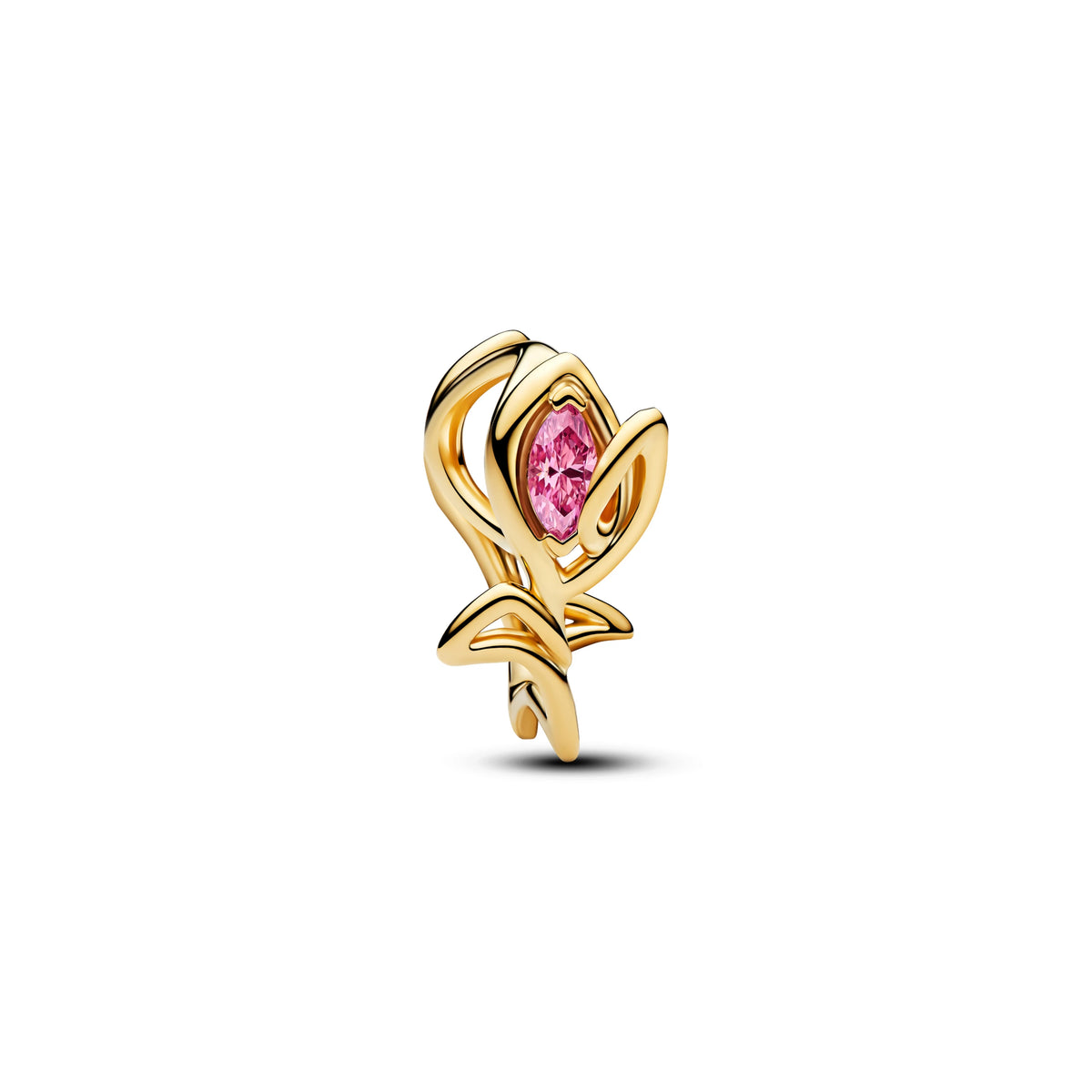 Hot Sales 925 Sterling Silver Pink Flower heart Ear Stud Ring Pendant Bead fit DIY Women's Bracelets Necklaces Jewelry Gifts