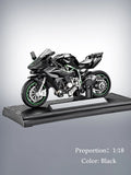 Motorcycle DieCast Model 1:18 Toy Car,  Collectible Model With Ornament Base Rotating Rubber Tires Kids Gifts