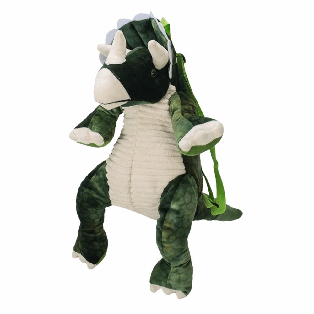 Creative Cartoon Dinosaur Backpack Simulation Dinosaur Large Capacity Plush Dinosaur Doll Adjustable Straps 40cm