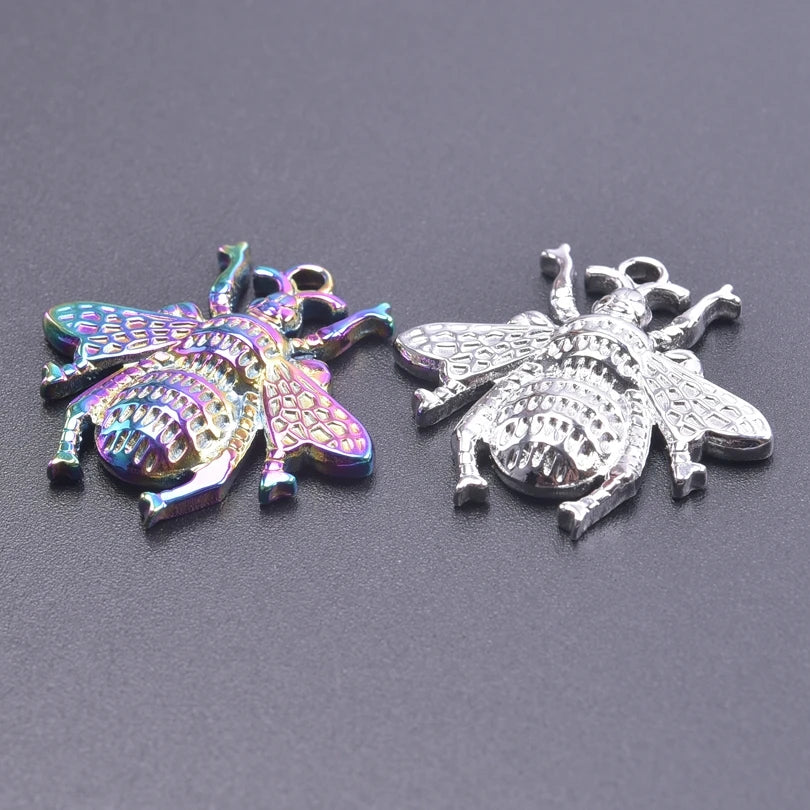 10PCS Ancient Egyptian Scarab Beetle Pendants Charms Stainless Steel Dragonfly Butterfly Pendant for Jewelry Making DIY Necklace