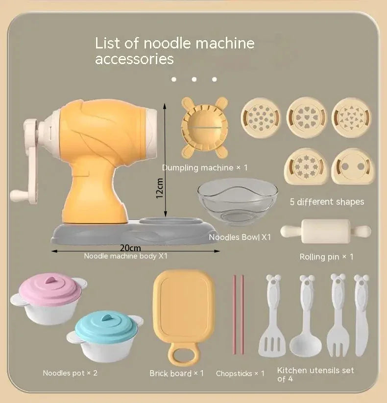 3D Plasticine Mold Modeling Clay Noodle Maker Diy Plastic Play Dough Tools Sets Toys Ice Cream Color Clay for Kids Birthday Gift