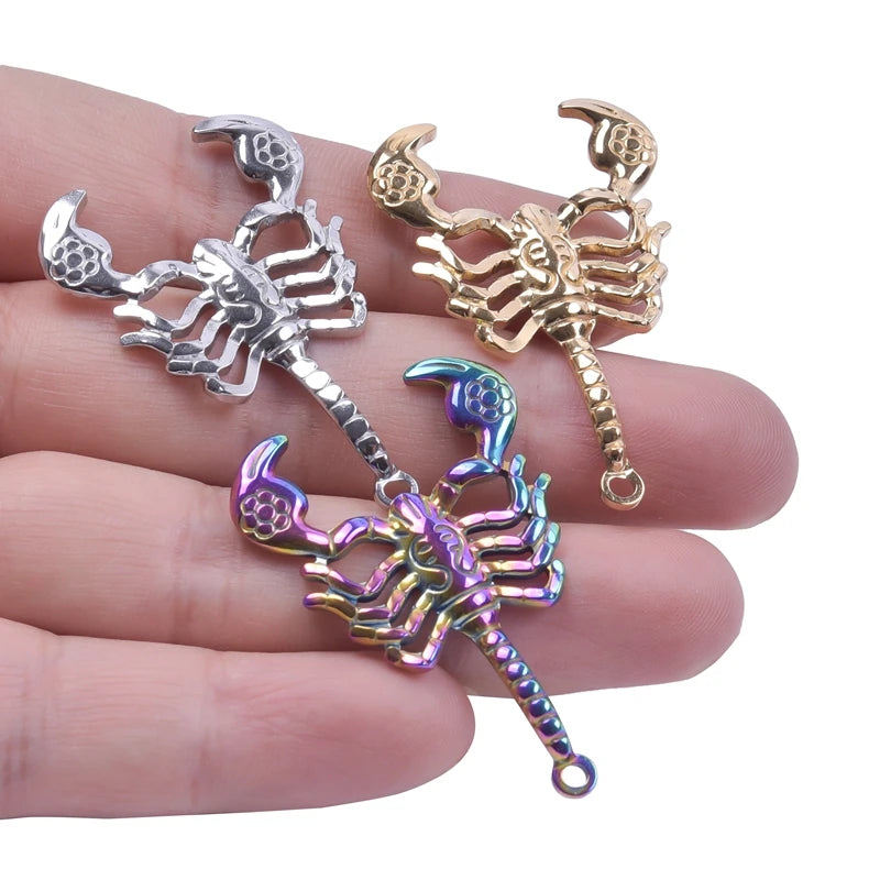 10PCS Ancient Egyptian Scarab Beetle Pendants Charms Stainless Steel Dragonfly Butterfly Pendant for Jewelry Making DIY Necklace