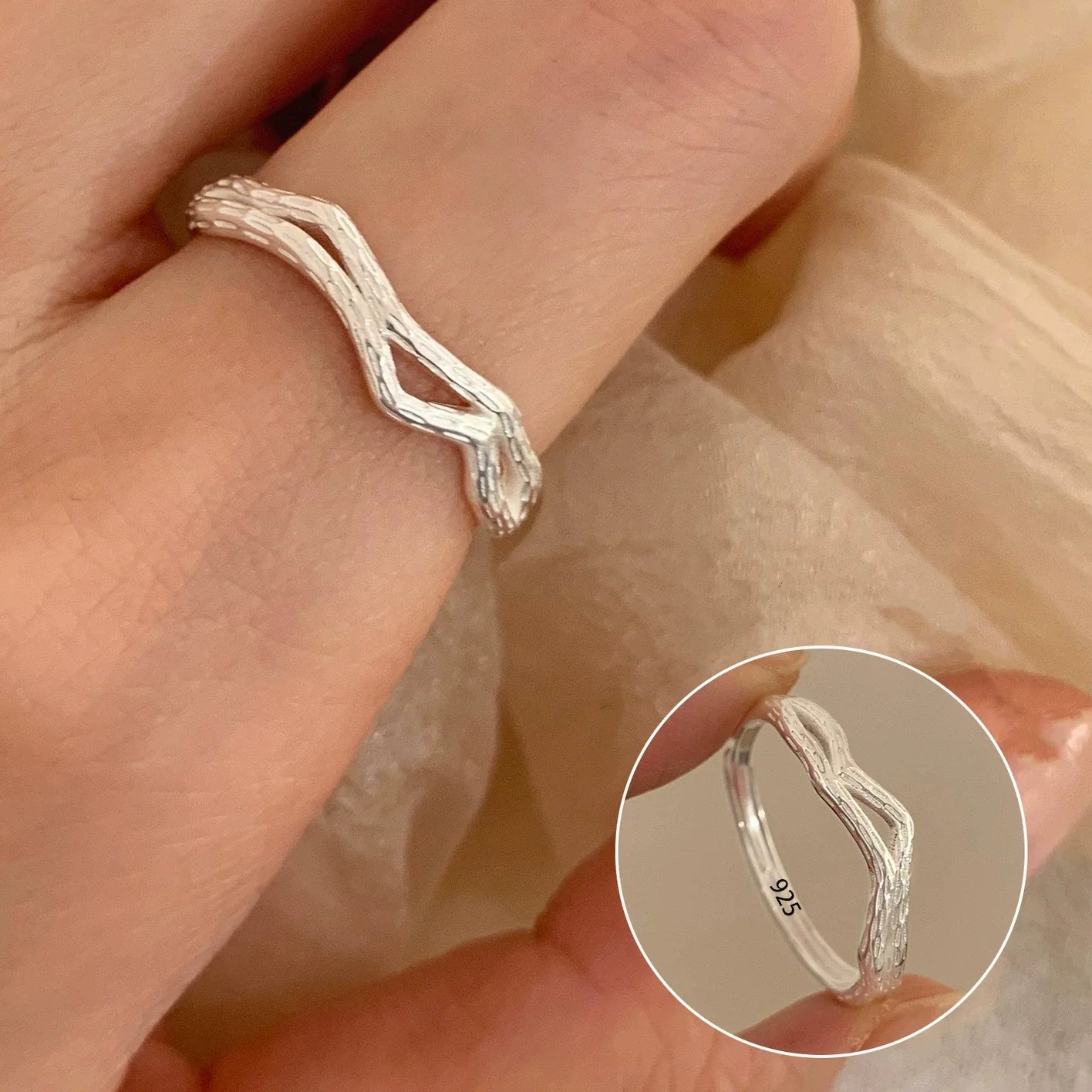 Sam Panda 925 Sterling Silver Mask Ring For Women Gift Frosting Vintage Irregular Personality Punk Jewelry Dropshipping