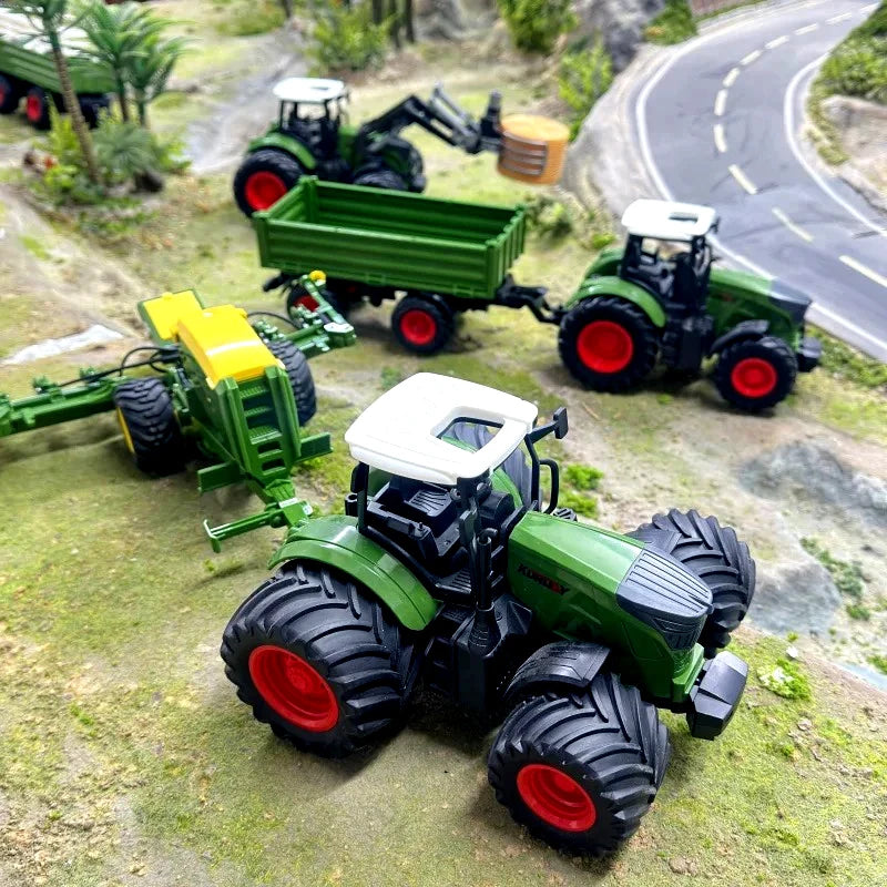 Large Scale Tractor Toys DIY Farmer Car Playset Toy Transport Trailer Engineering Birthday Gifts