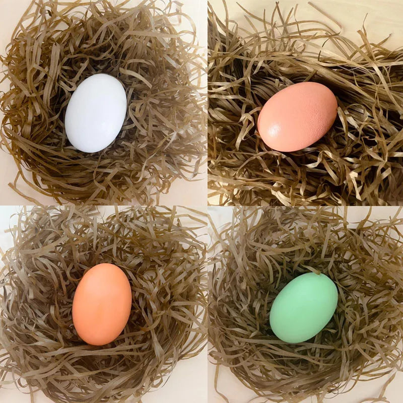 Kids 3/6pcs Wooden Artificial Egg Set Easter DIY Toy Wooden House Game Kitchen Egg Toys Early Education Food Toys for Children