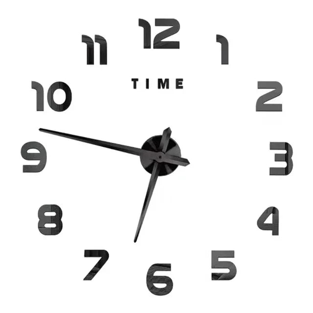 2026 Modern Design Large Wall Clock 3D DIY Quartz Clocks Fashion Watches Acrylic Mirror Stickers Living Room Home Decor Horloge