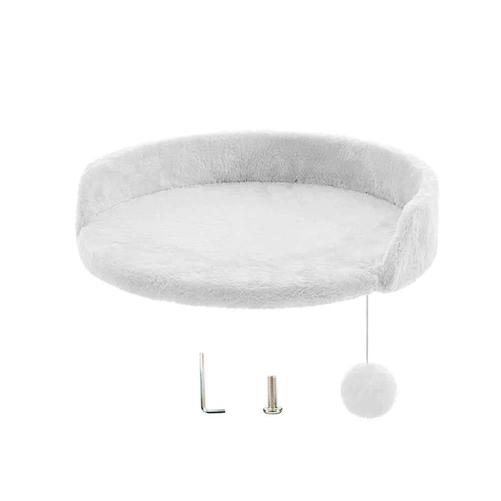 35cm Soft Plush Cat Tree Replacement Platform, Universal Cat Tree Accessories with Hanging and Installation Tools