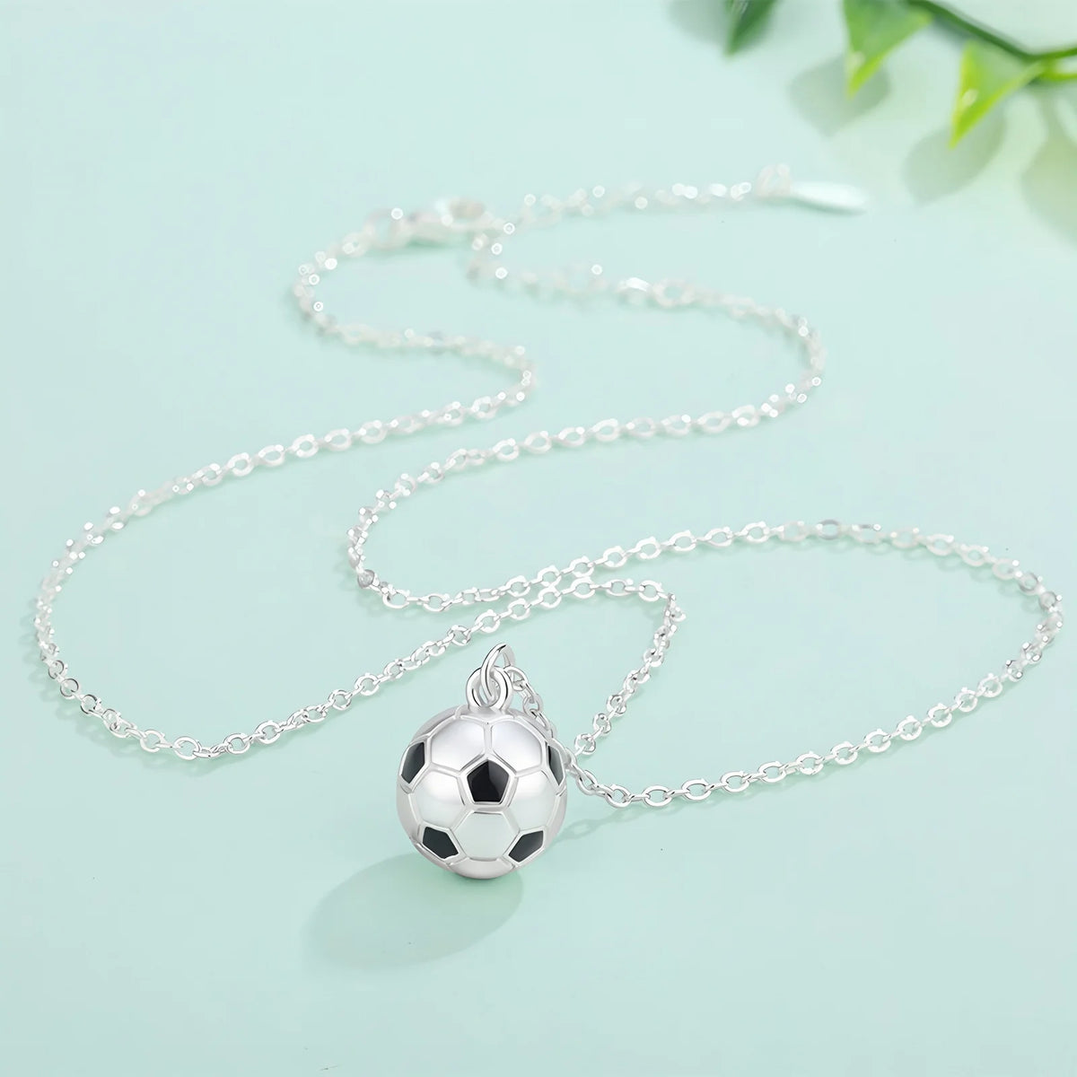 PANJBJ 925 Sterling Silver Onyx Necklace for Women Girl Concise Individuality Fashion Jewelry Birthday Gift Dropshipping