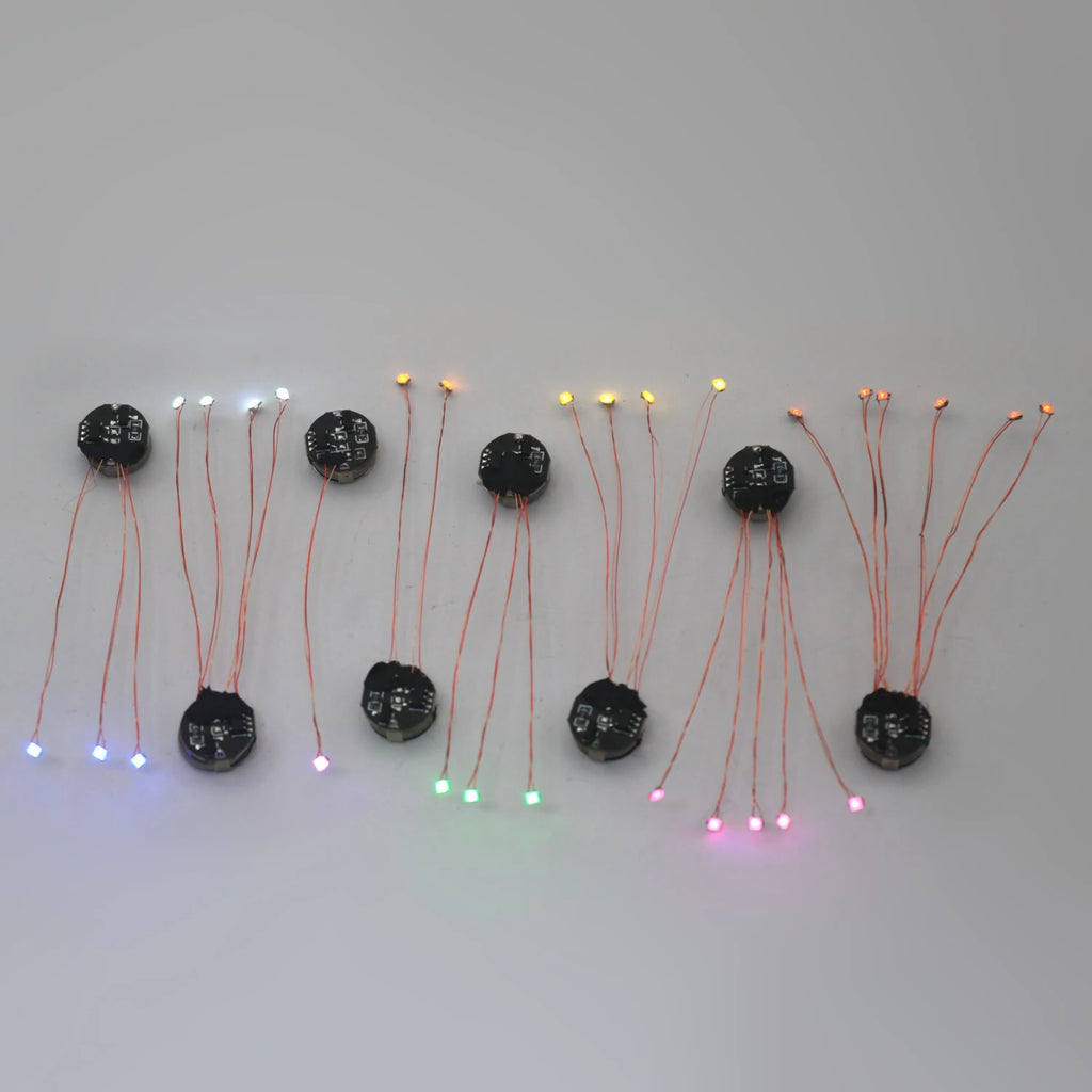 Magnetic control lamp Wired 5cm Led Magnetron Light Model w Battery Diy Car Toys Lighting Making Diorama Materials Gunda Robots