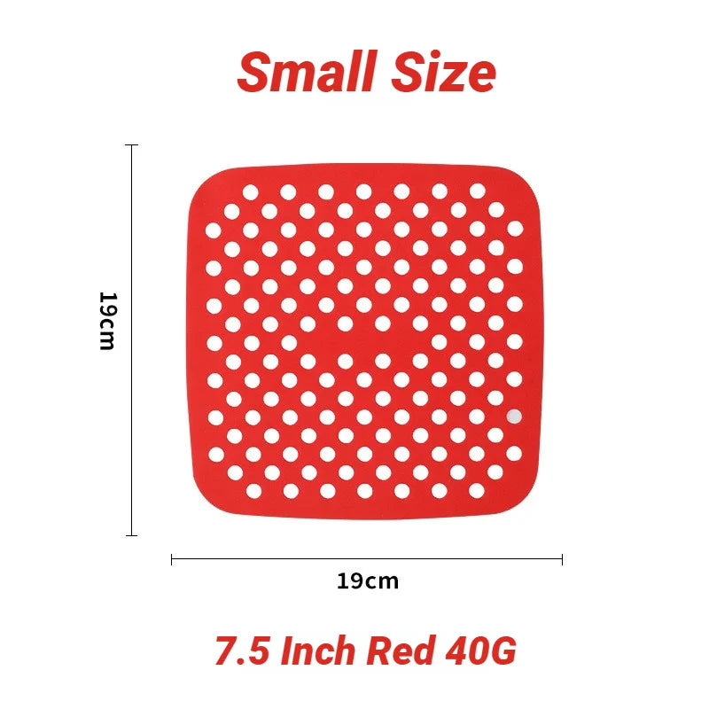 Reusable Silicone Air Fryer Mat Non Stick Baking Pad Inner Liner Cooking Bakeware Oil Cake Grilled Saucer