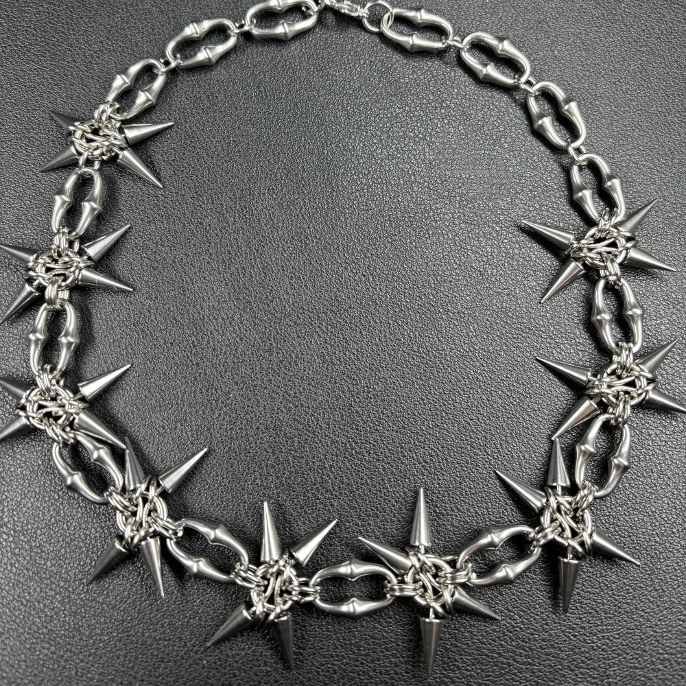 Punk Grunge Rock Rivet Clavicle Chain Cool Fashion Handmade Geometric Necklace Goth Charm Jewelry Hip Hop Accessories Gift