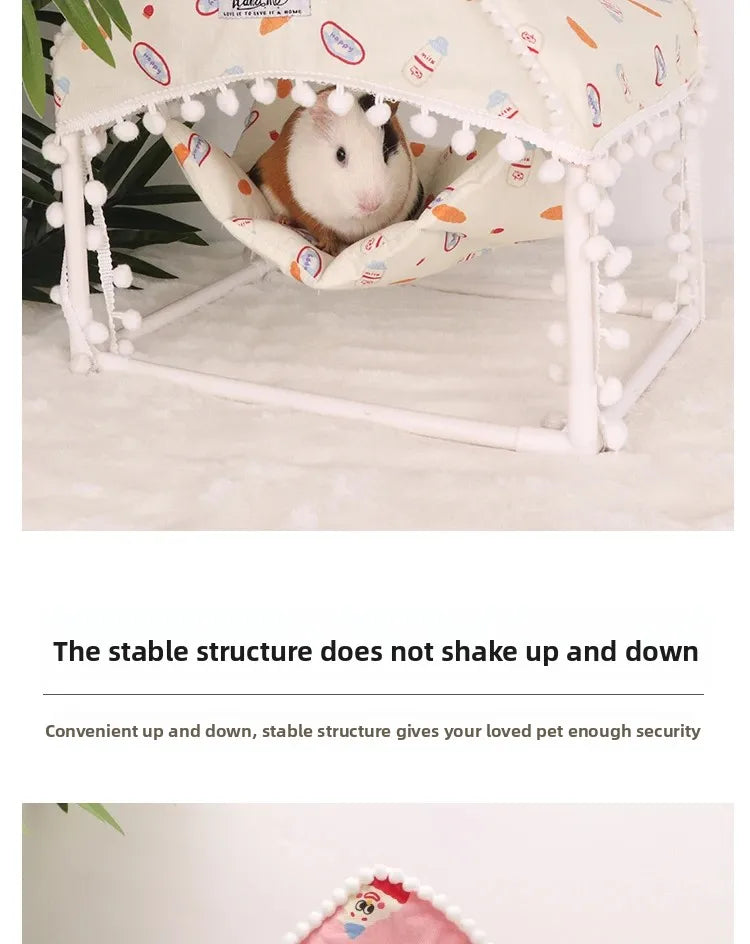 Small Pet Hammock Ferret Guinea Pig Chinchilla Dutch Pig Hanging Bed House Rat Hamster Shelter Accessories Small Animal Tent