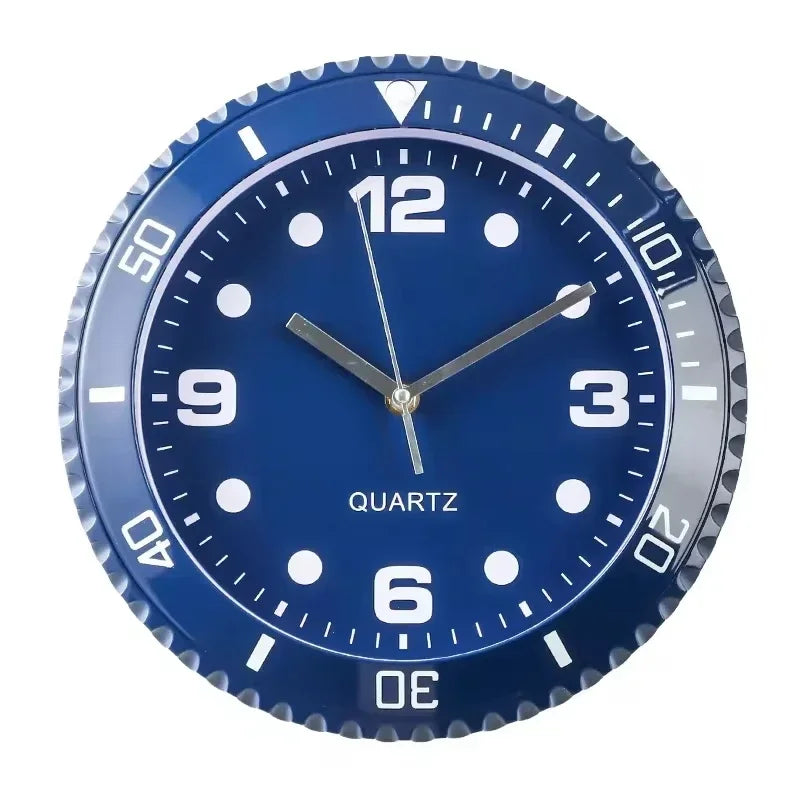 Wall Clock 28/30cm Gold and Silver Border Creative Wall Clock Modern Design Luxury Home Decoration Silent Quartz Clock