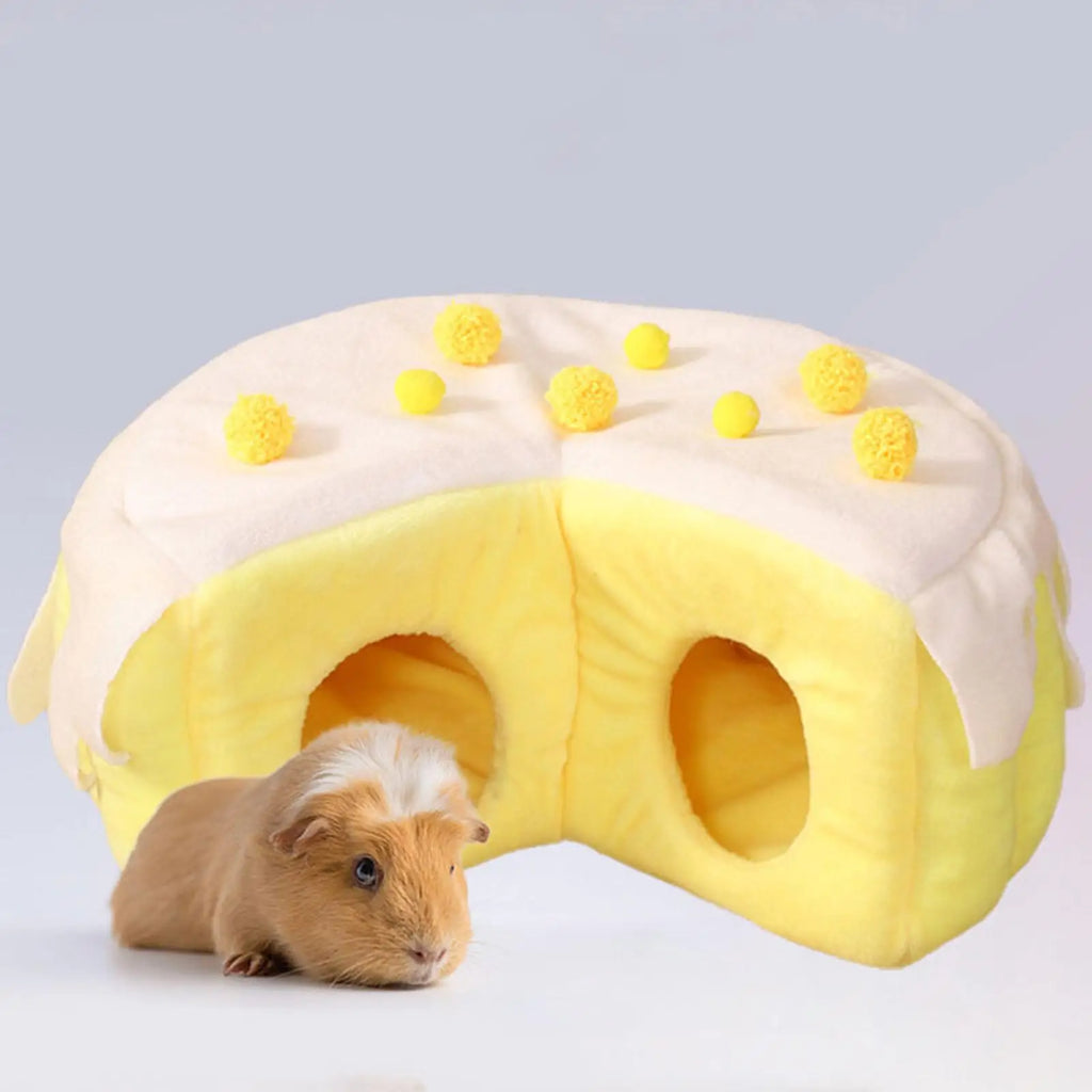Hamster Bed House Comfortable Winter Guinea Pig Warm Nest Small Animals Cave Bed for Dwarf Sugar Glider Rat Supplies