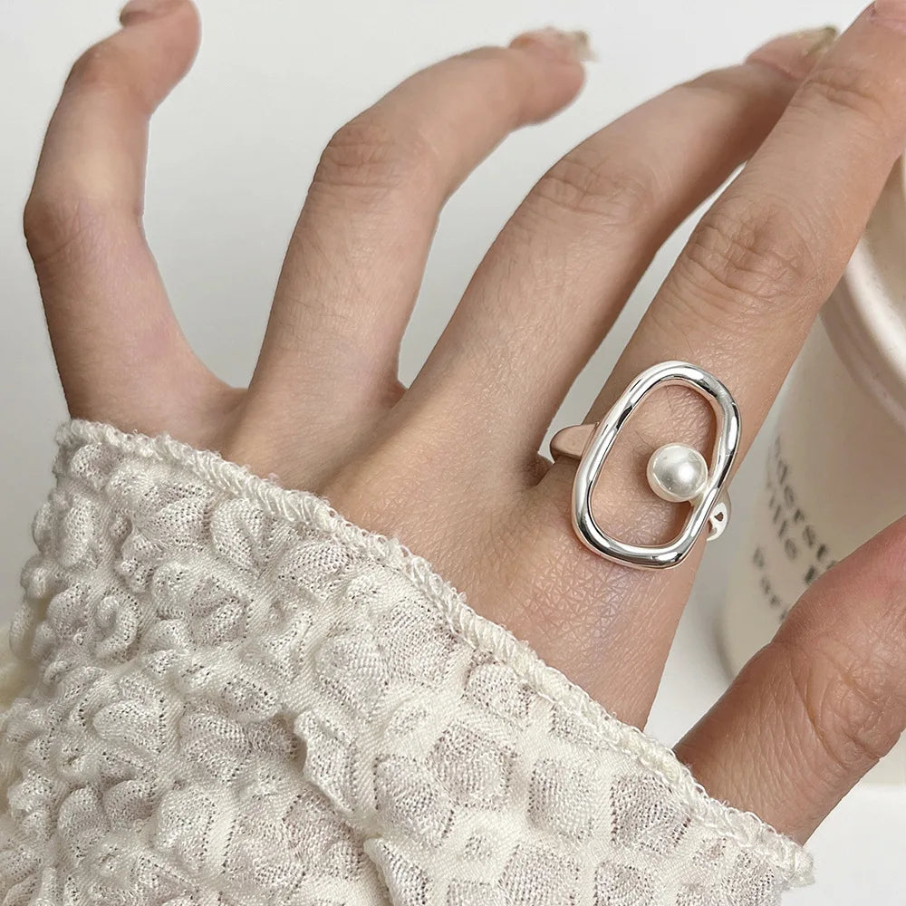 Sam Panda 925 Sterling Silver Mask Ring For Women Gift Frosting Vintage Irregular Personality Punk Jewelry Dropshipping
