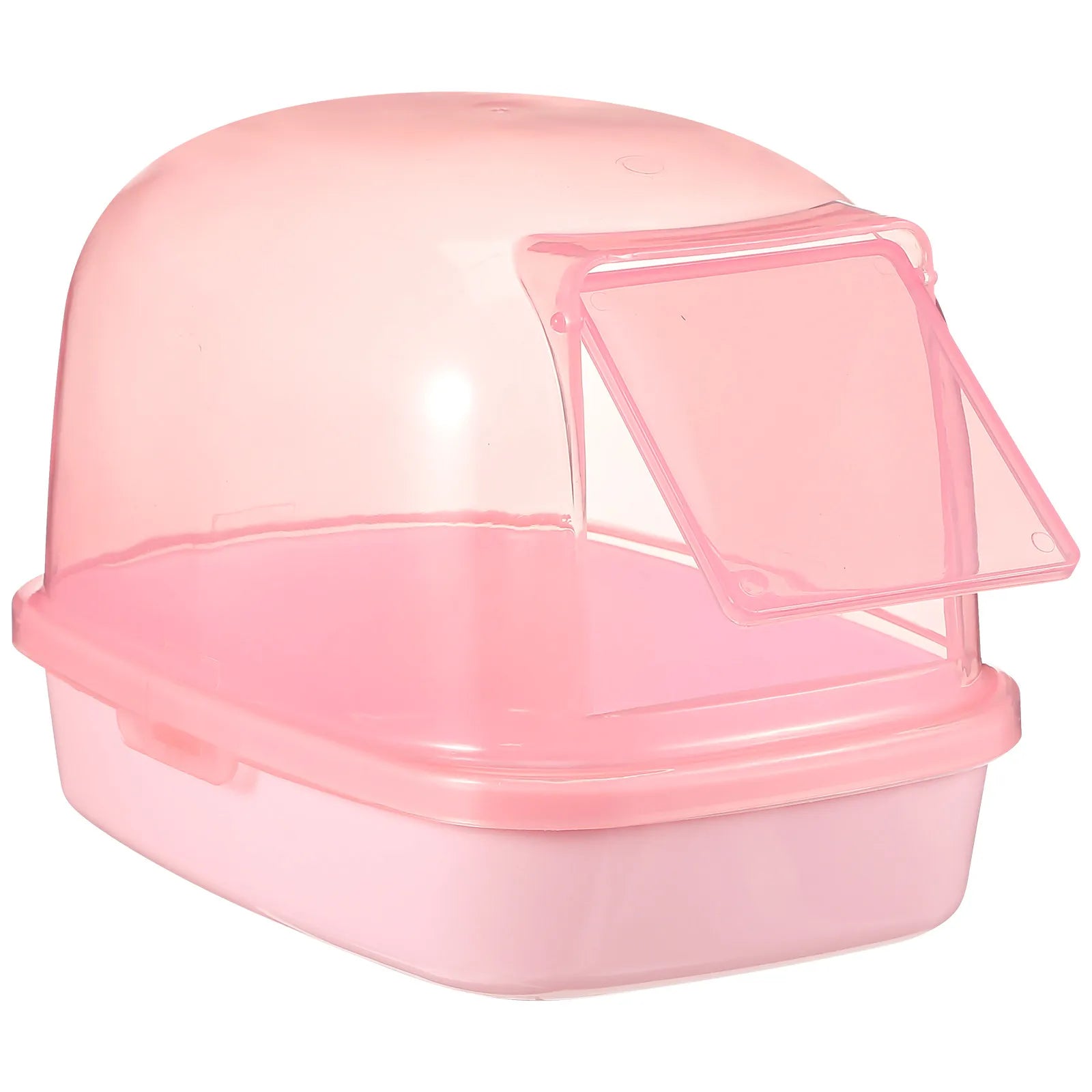 Plastic Hamster Sand Bath Box Sturdy Transparent Bath Basin for Small Pets Chinchilla Gerbil Guinea Pig Indoor Cage Accessory