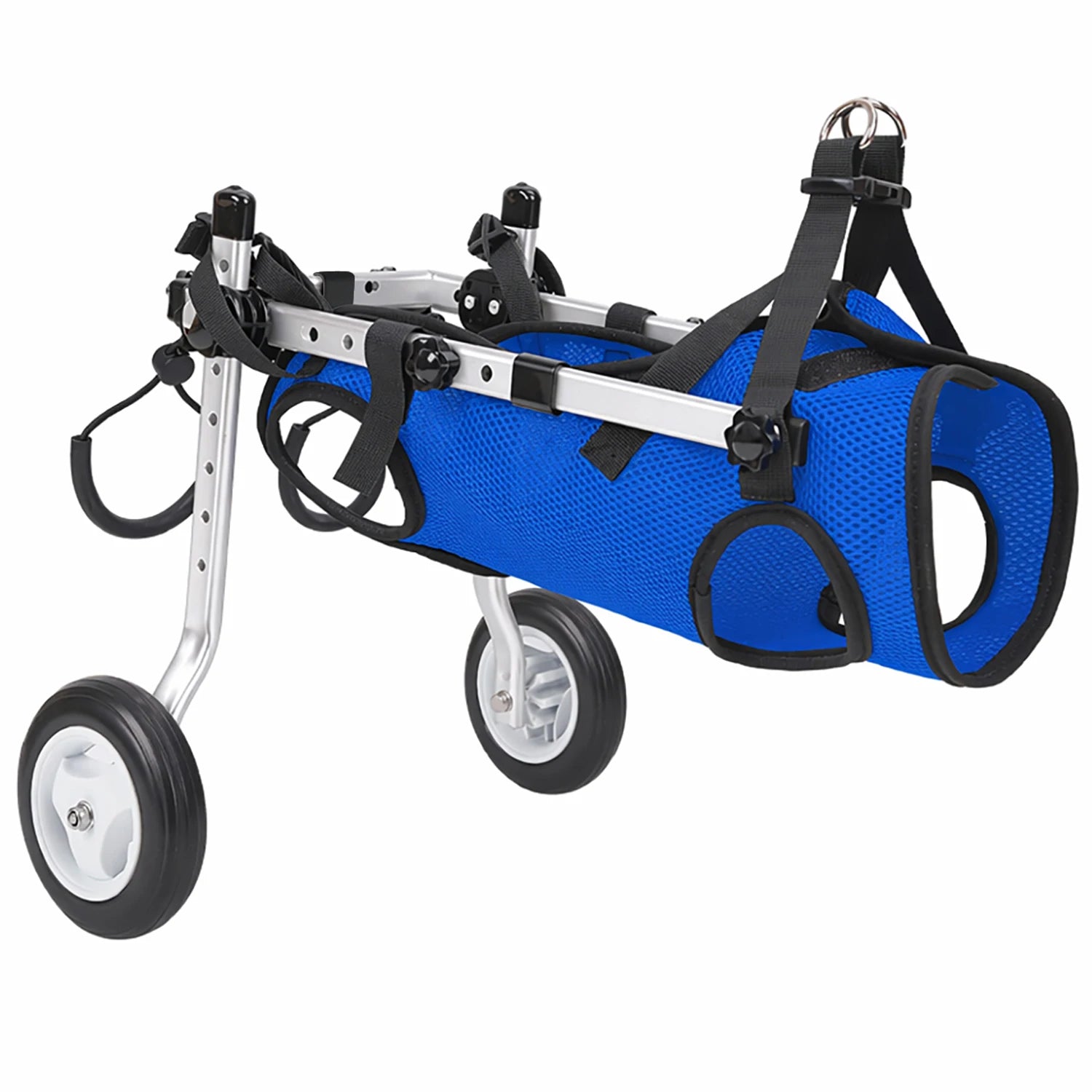 Pet Hind Leg Rehabilitation Assistance Harness and Traction Set, Mobility Aid Wheelchair for Disabled Pets with Traction Rope, Silicone Water Bowl and Waste Bag Combo, Total Traction Rope Length 96.8inch Cm, Suitable for Smal