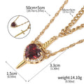 Snow White and the Huntsman Couple Necklace Heart and Sword Pendant Necklace for Women Romantic Valentine's Day Jewelry Gifts